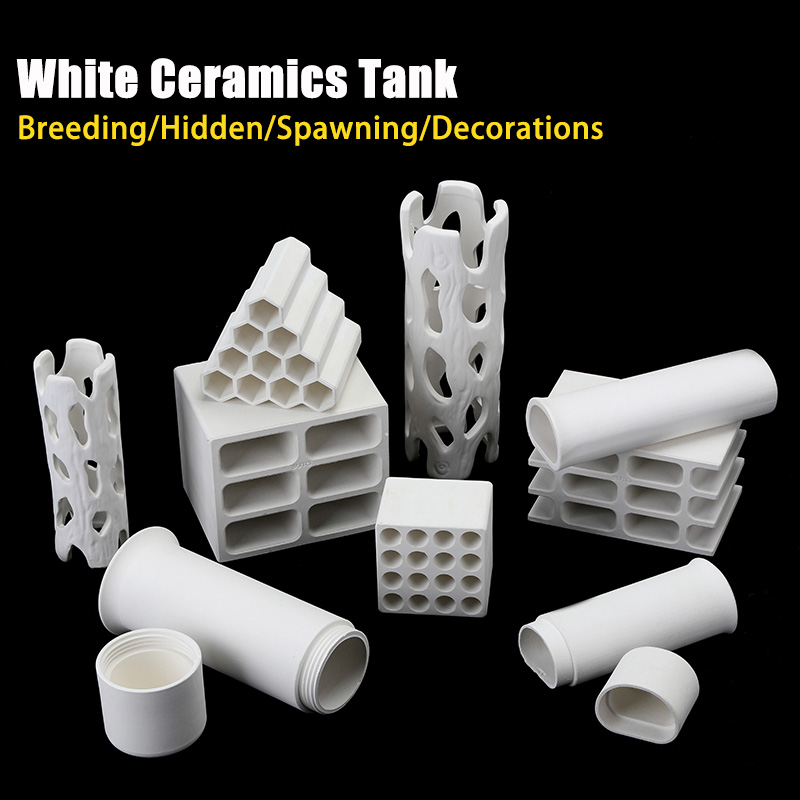 Aquarium Fish Pot - White Ceramics Tank Aquarium Fish Tank