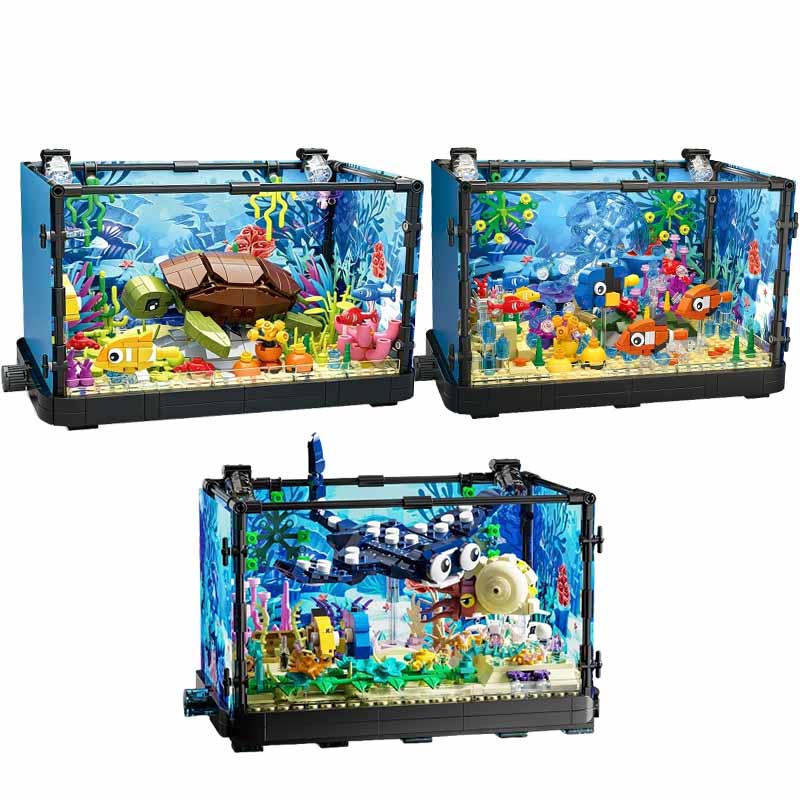 Aquarium Fish Light - Fish Tank Building Block Set with