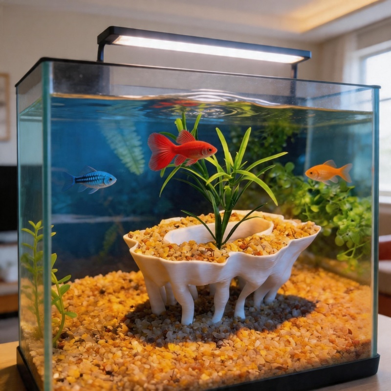 Aquarium Fish Pot - 3D printed aquarium plants in the