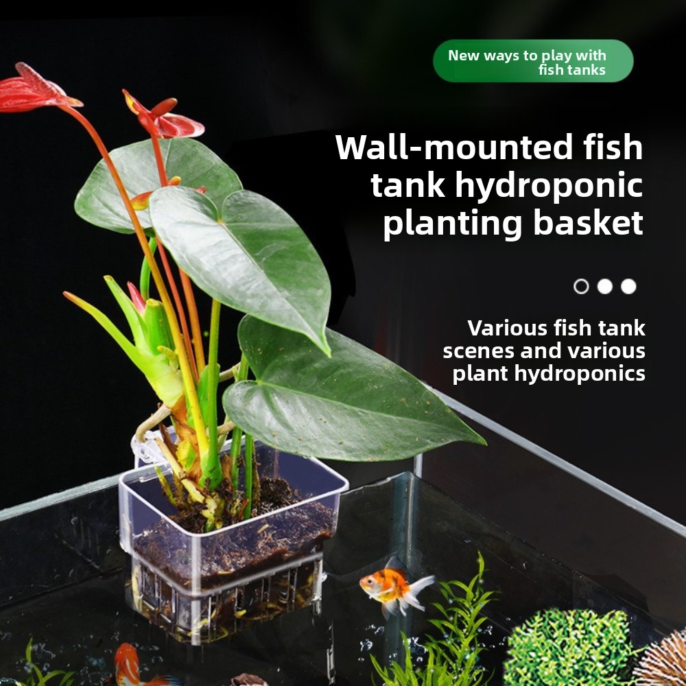 Aquarium Fish Pot - Aquarium Hydroponic Planting Basket Fish Bubbles