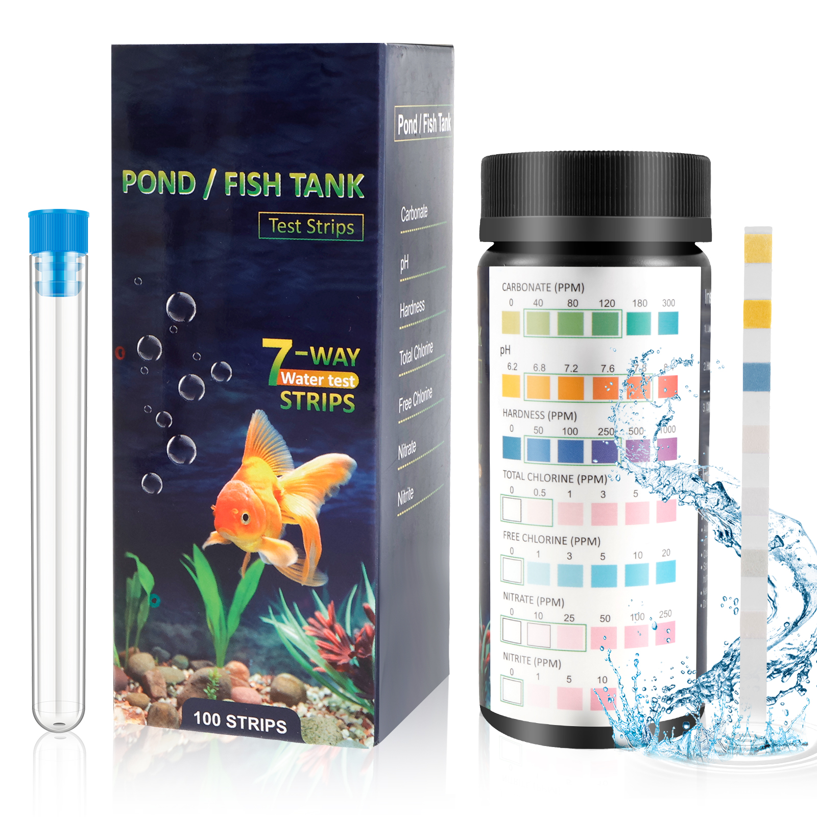 Aquarium Fish Youtube - 100Pcs 7 in 1 Aquarium Test