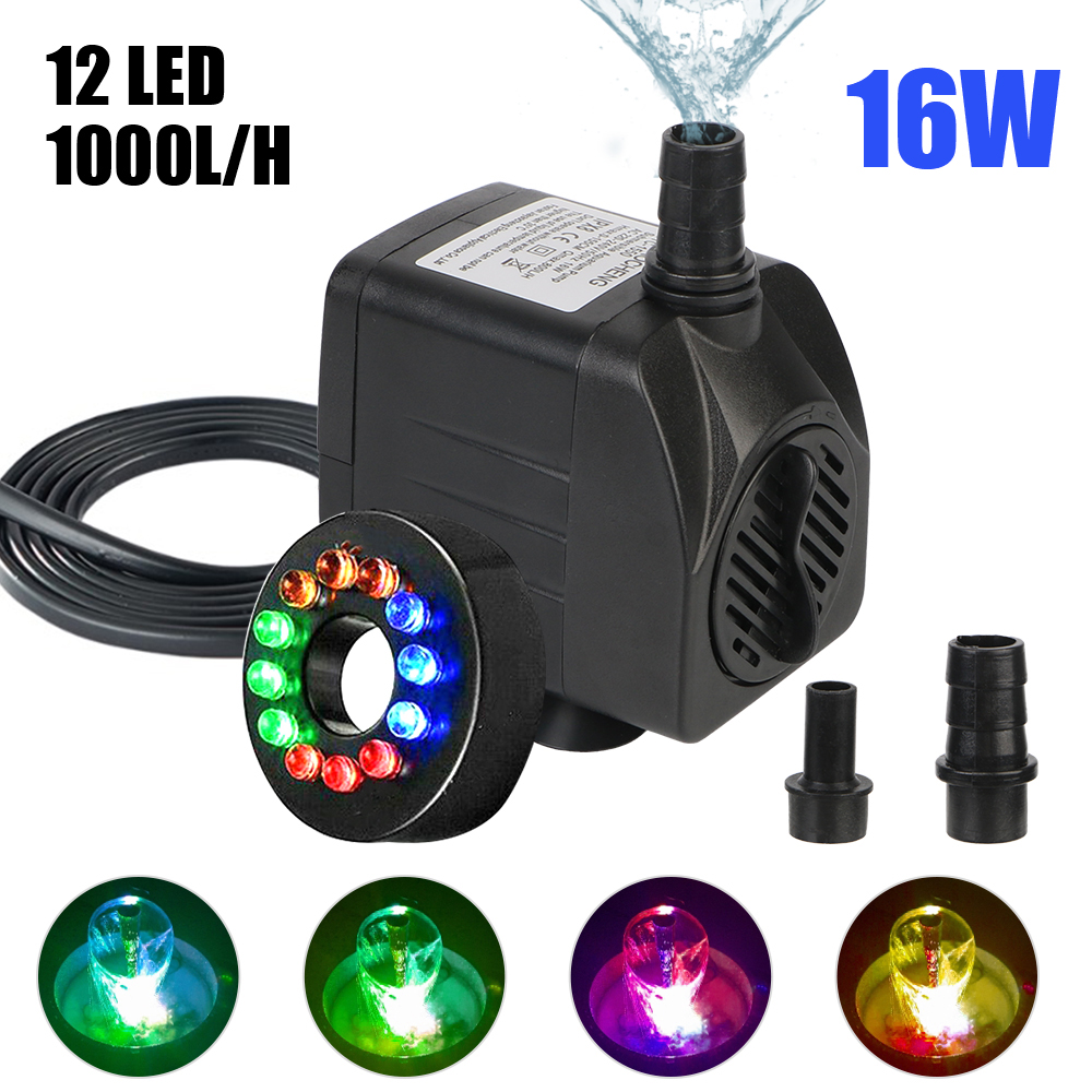 Aquarium Fish Light - Submersible Fountain Ultra-quiet Water Pump Waterproof
