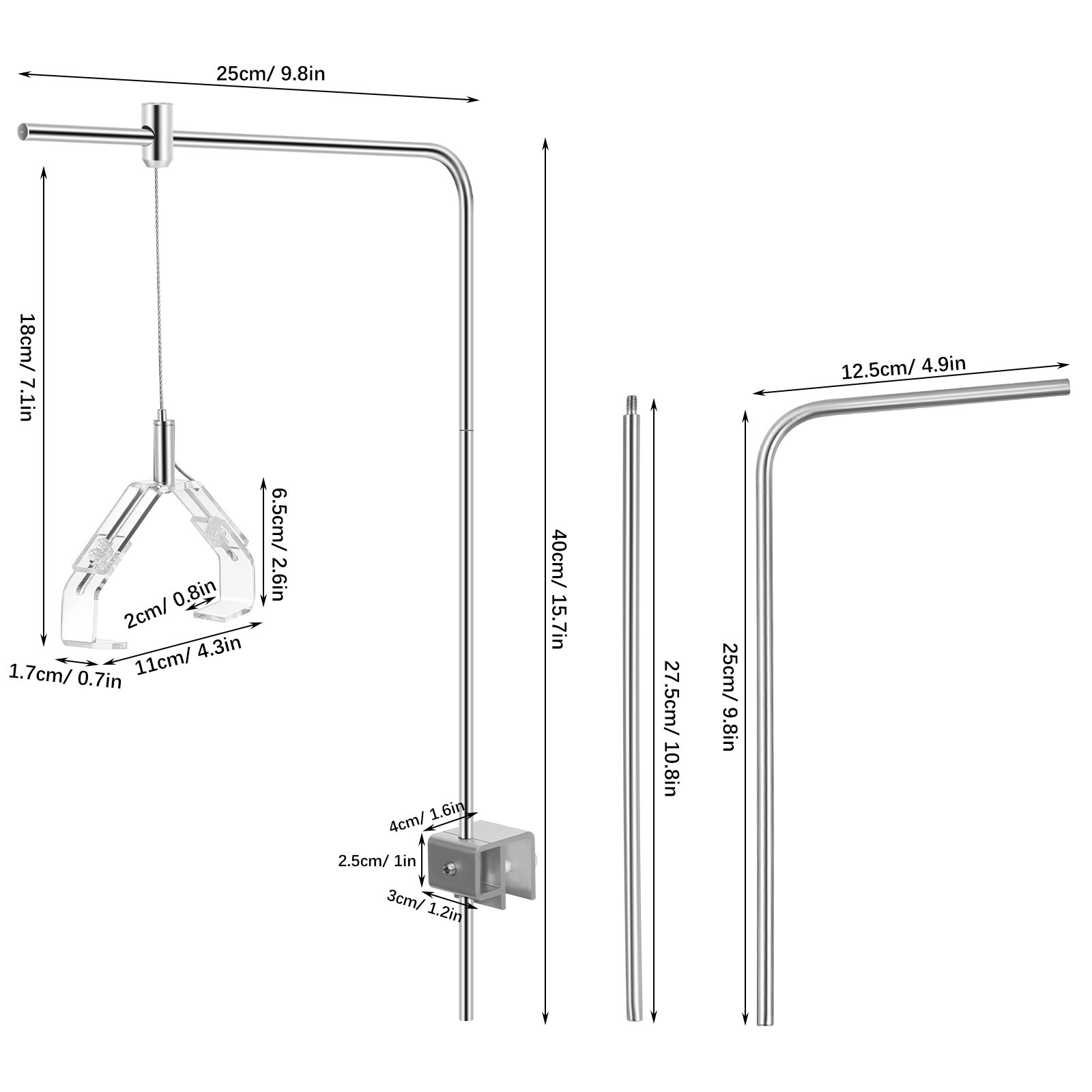 2Pcs Aquarium Lamp Holder Supp - огляд і ціна Aquarium Fish Light