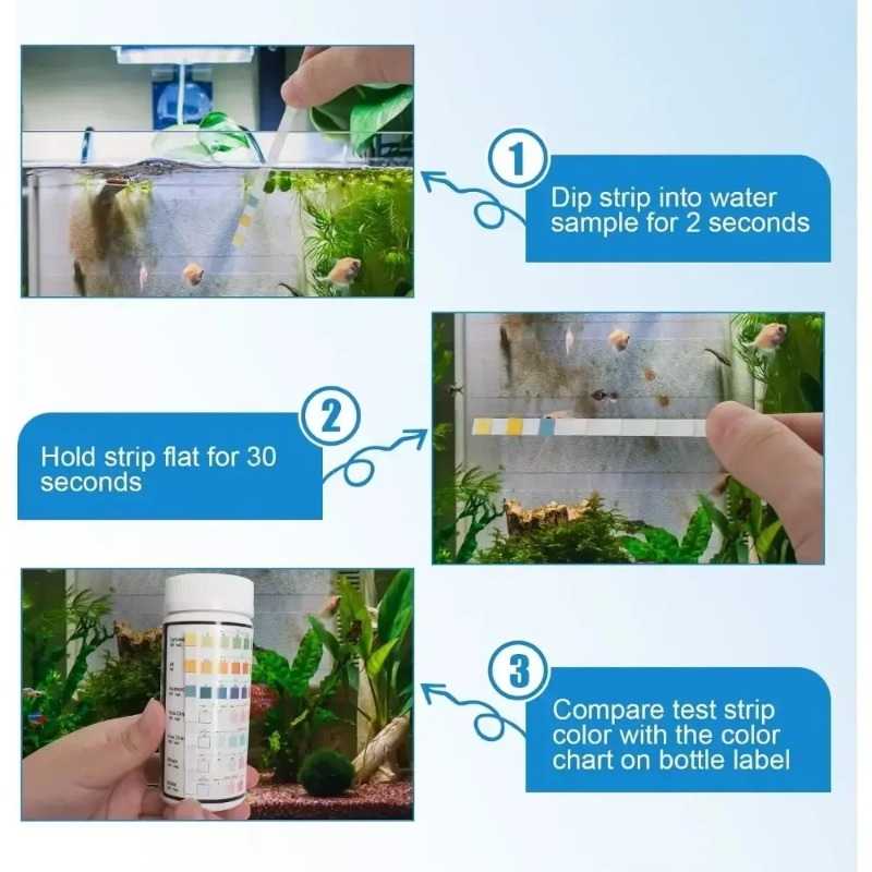 Aquarium Test Strip  Freshwate - огляд і ціна Aquarium Test Kit