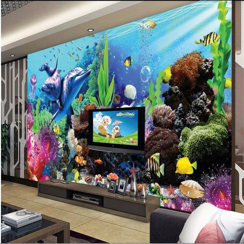 beibehang custom tereo tropica - огляд і ціна Aquarium Fish Live Wallpaper