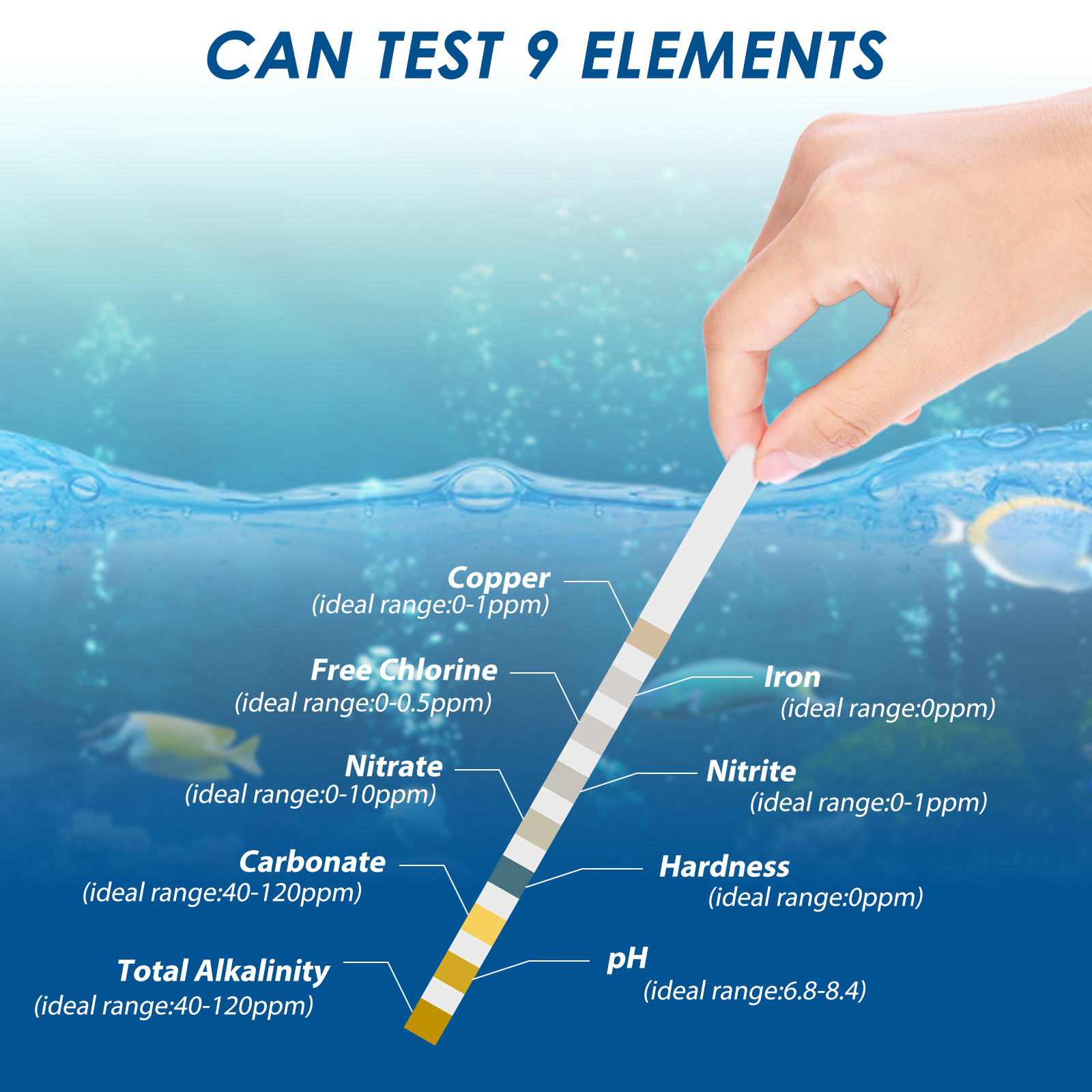 100Pcs Aquarium Test Strips Wa - огляд і ціна Aquarium Test Kit