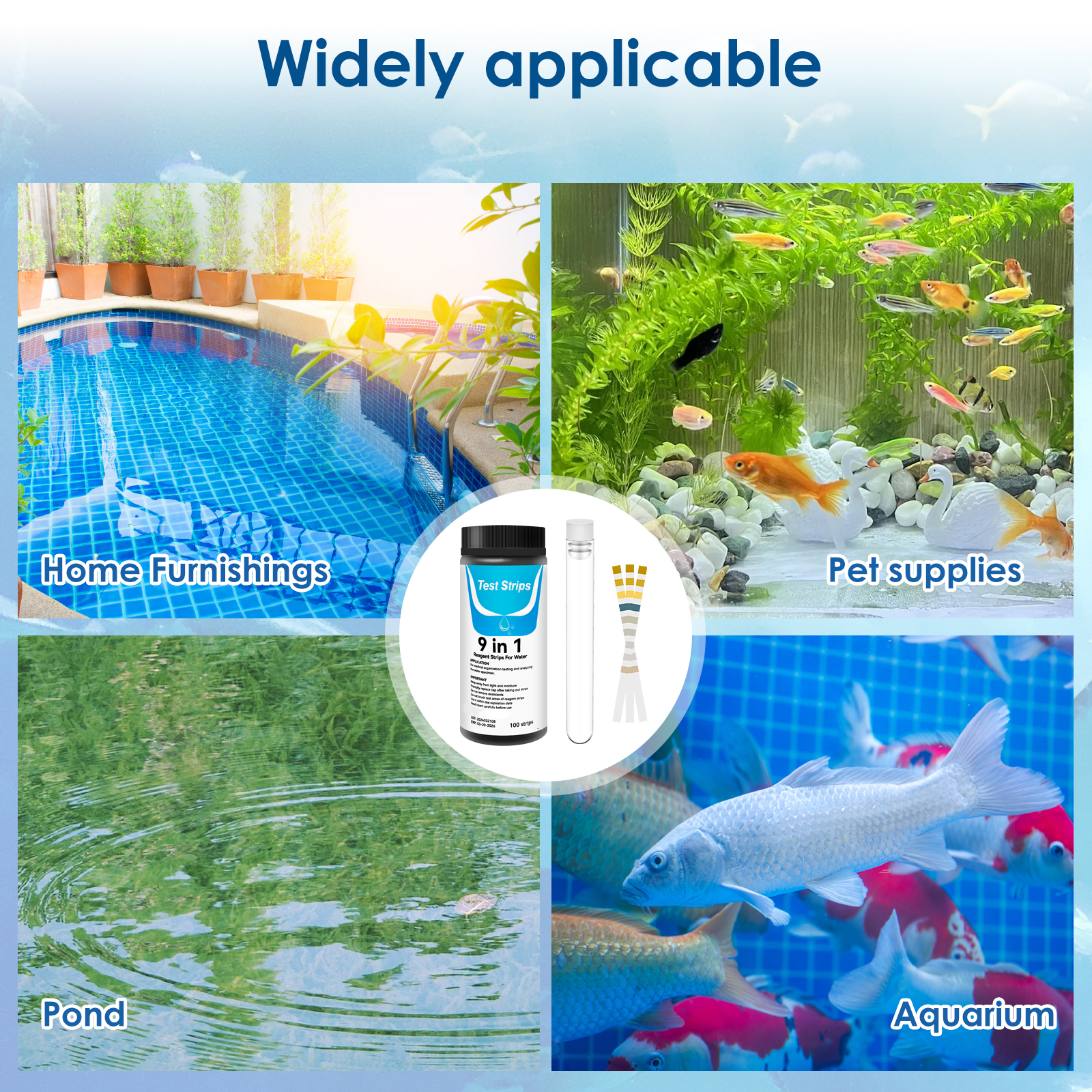 100Pcs Aquarium Test Strips Wa - огляд і ціна Aquarium Test Kit