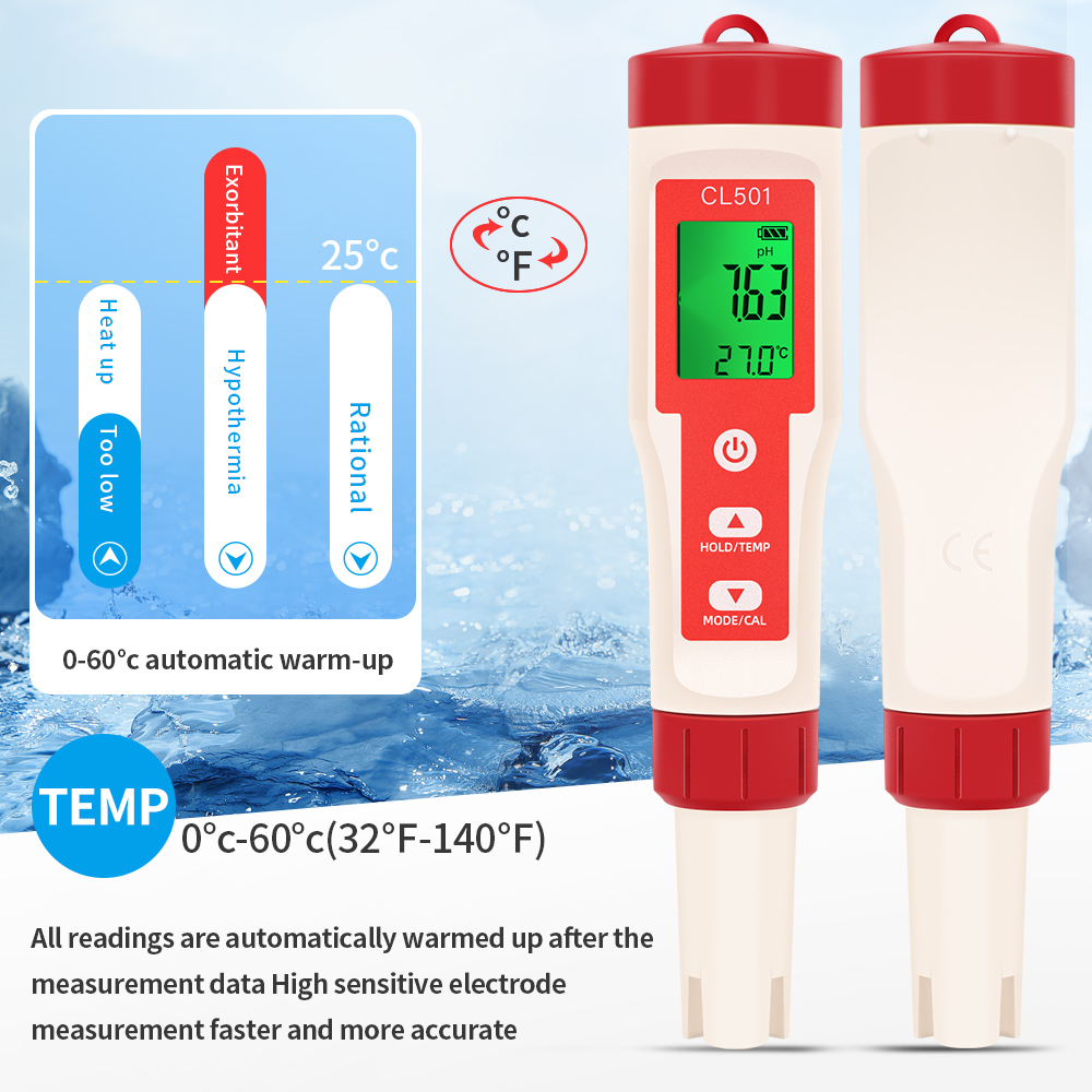 PH/CL2/H2/ORP/Temperature Mete - огляд і ціна Aquarium Test Kit