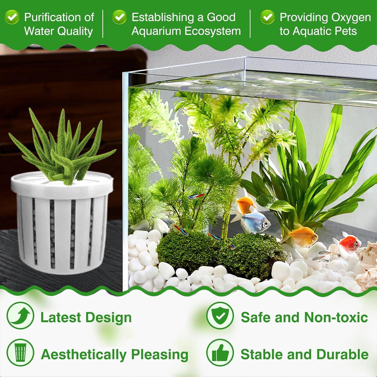 4 Pieces Aquarium Planter Pot  - огляд і ціна Aquarium Fish Pot