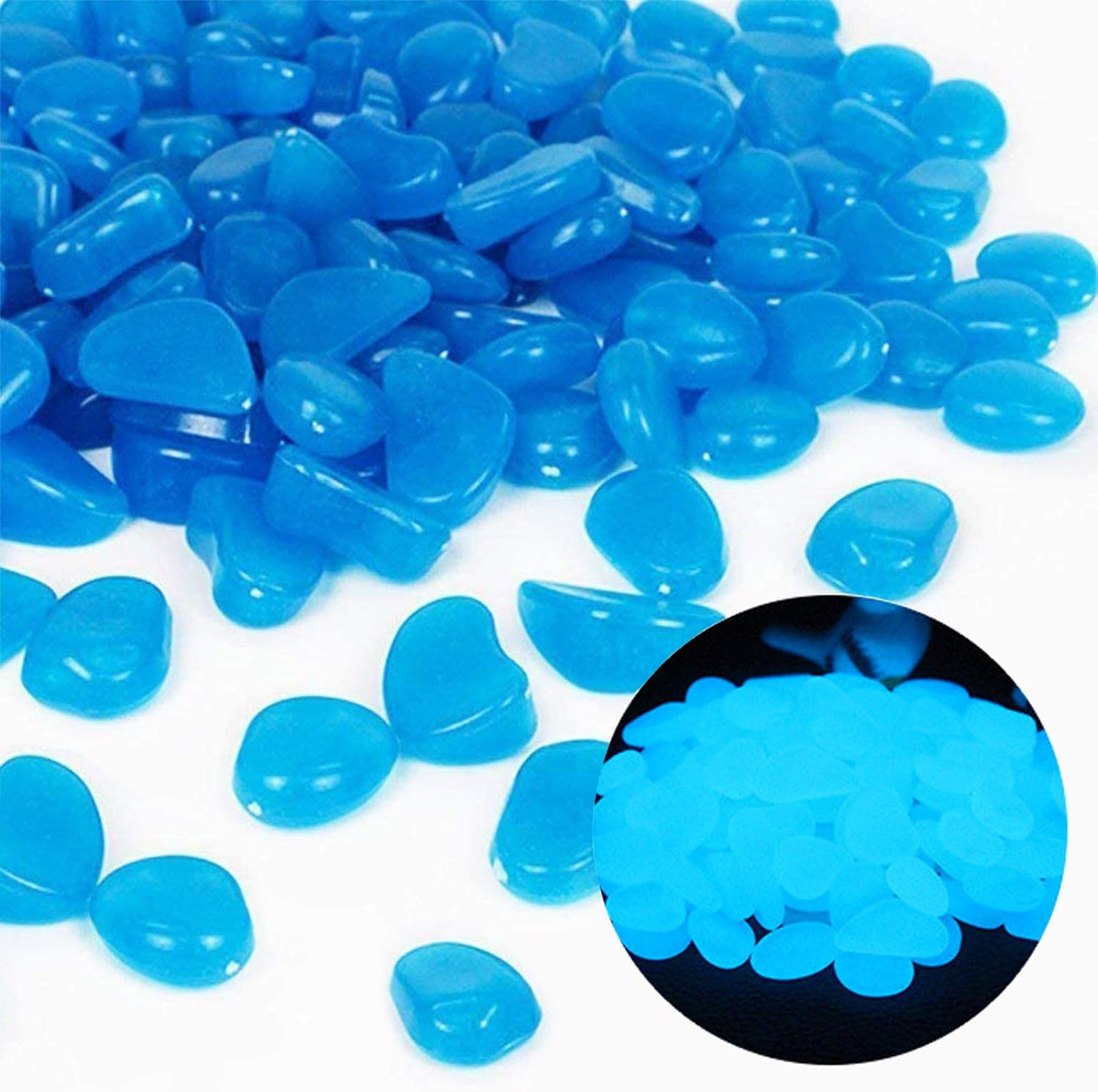 Fish Tank Rocks Glow Blue Pebb - огляд і ціна Aquarium Fish Pot