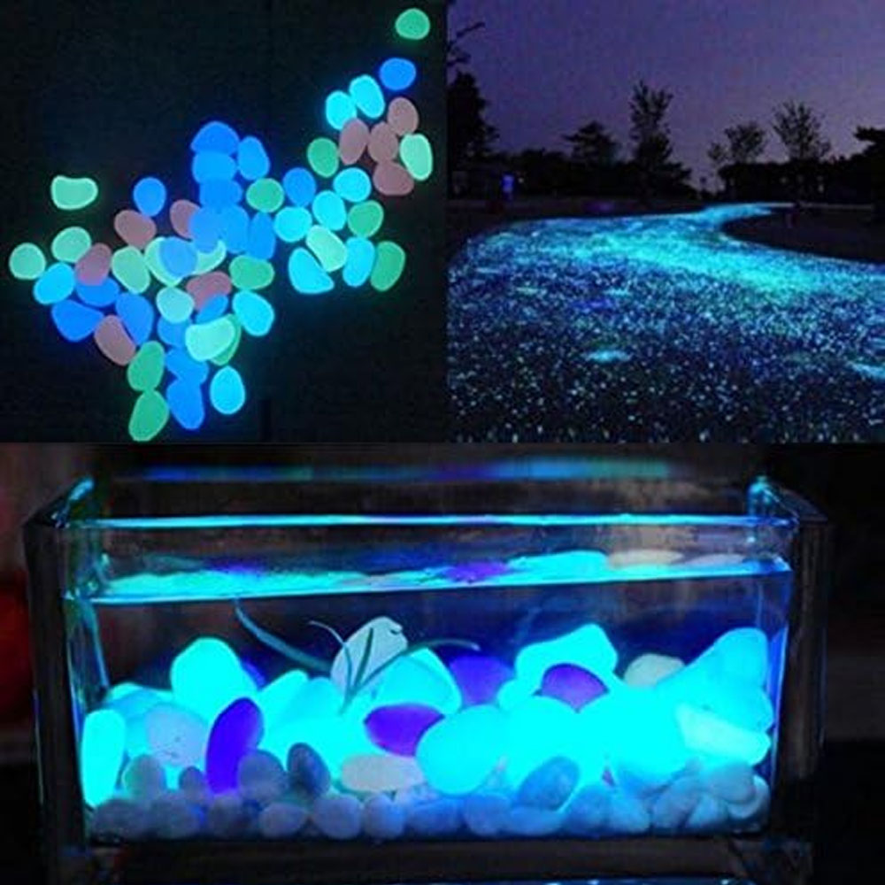 Fish Tank Rocks Glow Blue Pebb - огляд і ціна Aquarium Fish Pot