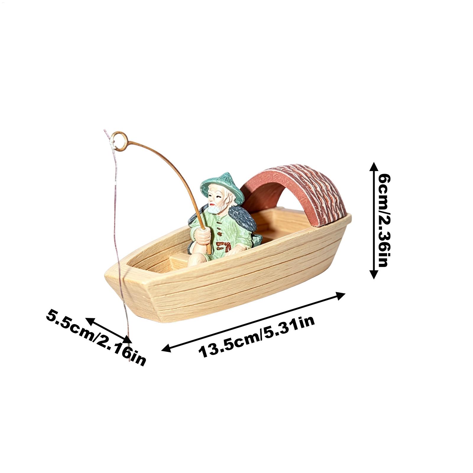 Resin Floating Fisherman Boat  - огляд і ціна Aquarium Fish Cichlid