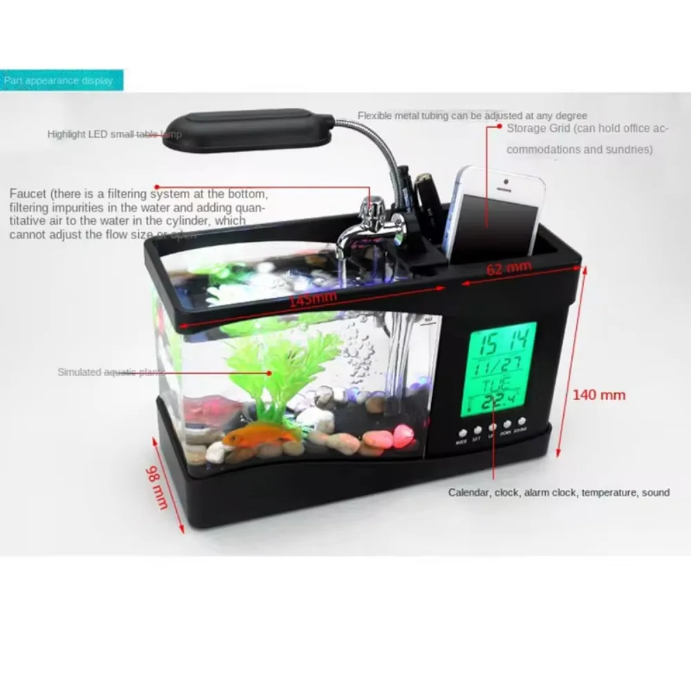 Aquarium Mini Fish Tank with W - огляд і ціна Aquarium Fish Light